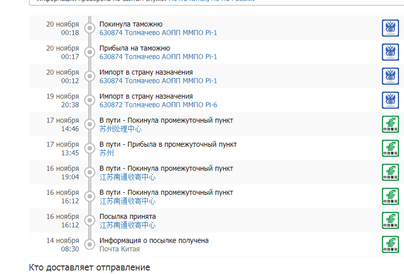 Сколько таможен проходит посылка из китая