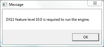 Dx11 feature level 11.0 is required to run the engine - как исправить