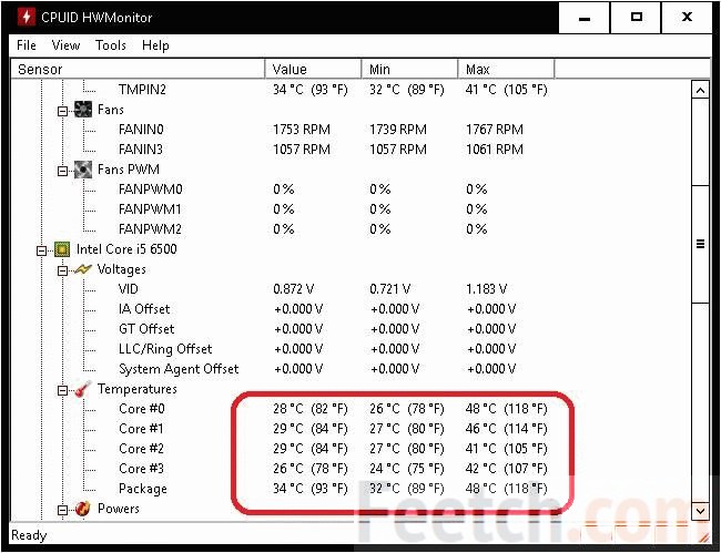 Как узнать температуру центрального процессора в windows