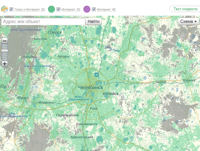 Карта покрытия 4g мегафон нижегородская область карта