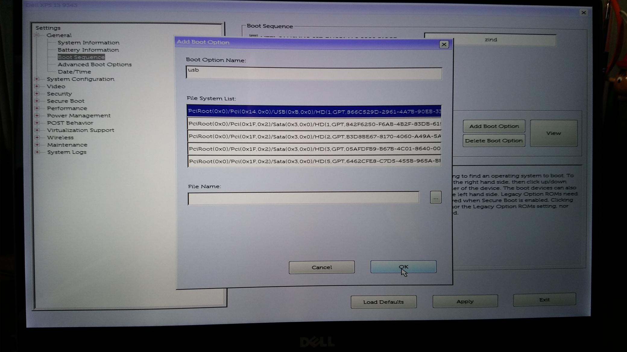 Enable legacy boot mode