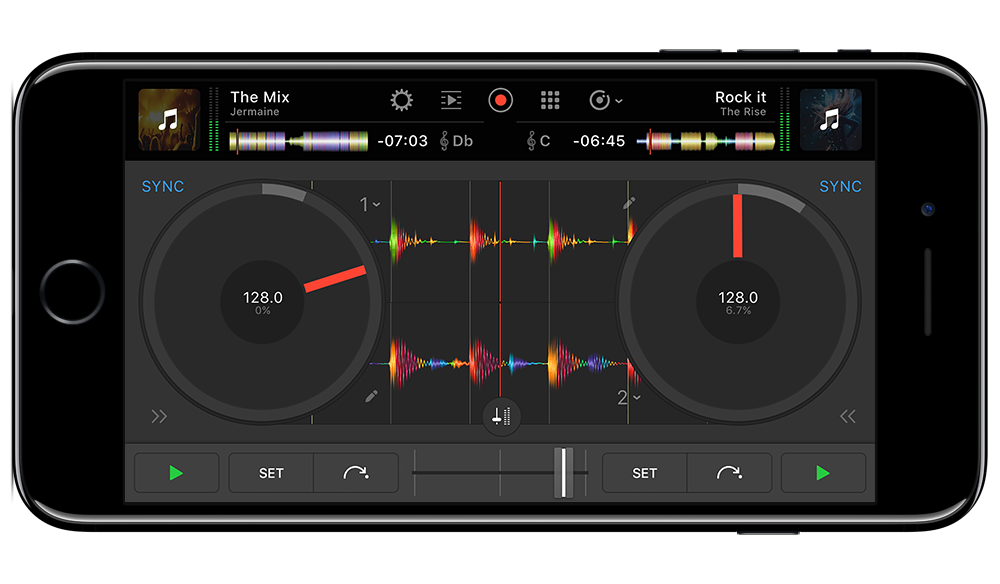 Как создать музыку на телефоне. Djay Pro iphone. Многофункциональное приложение. Редактор музыки на айфон. Приложение для диджеев iphone.