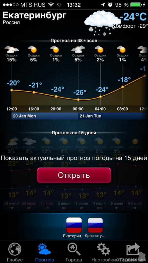 Топ 5 приложений с самый точный прогноз погоды для андроид на русском