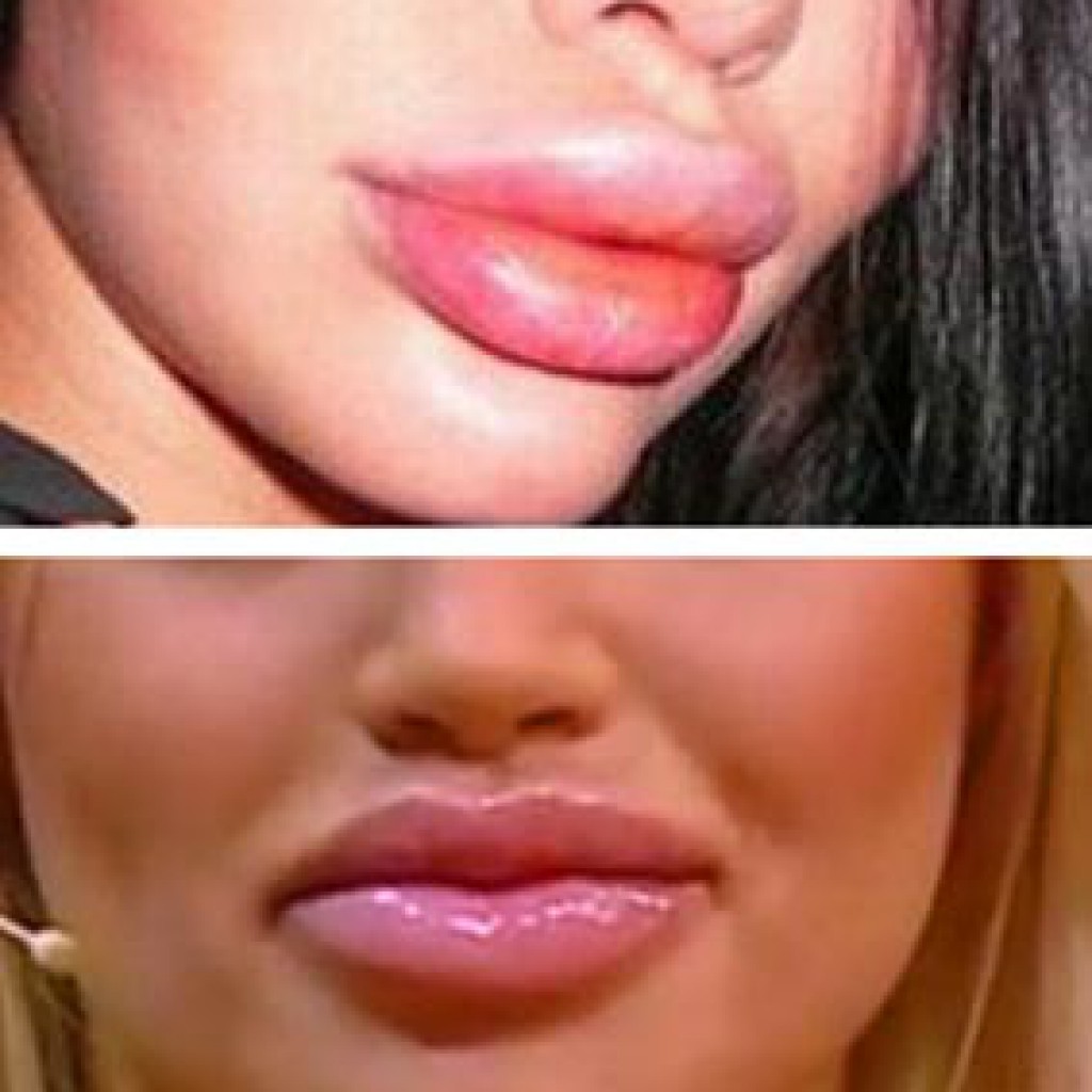 Натуральные накаченные губы