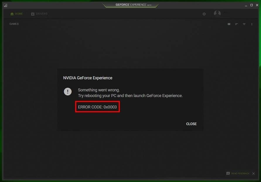 Nvidia geforce experience код ошибки: 0x0001, 0x0003 - как исправить