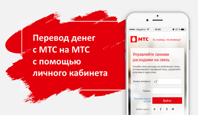Мтс перевод карта