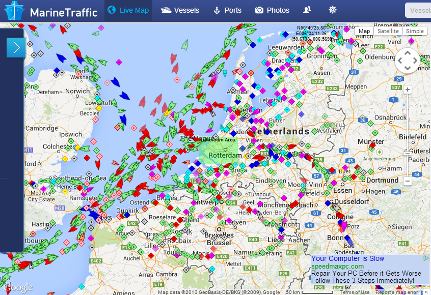 Трафик марине карта в реальном времени морских и речных судов