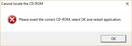 В статье рассмотрено, почему появляется сообщение Please insert the correct CD-ROM, select OK and restart application, и как решить возникшую проблему