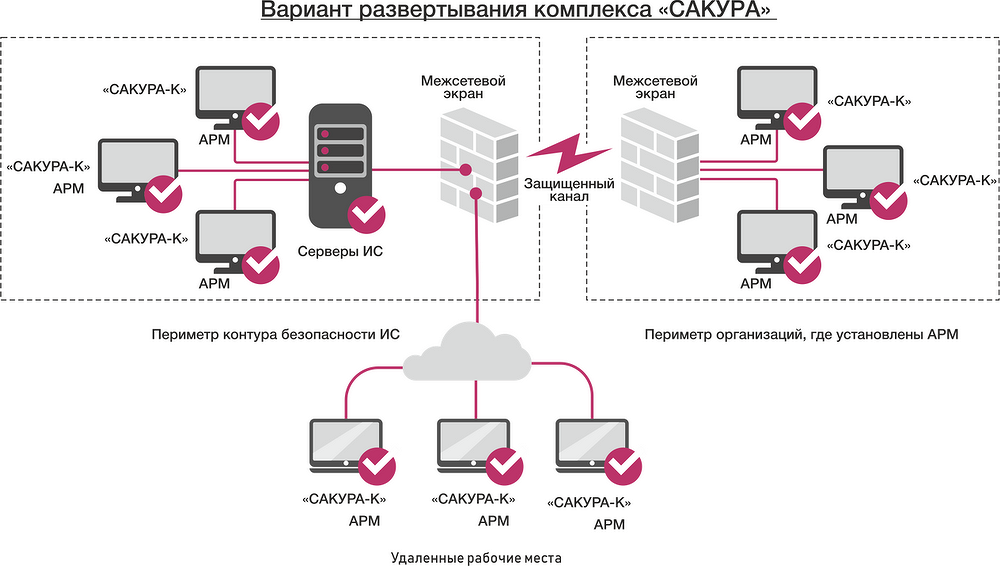 Организация удаленных рабочих мест. Программный комплекс Сакура. Комплекс информационной безопасности Сакура. Организация удаленного рабочего места схема.