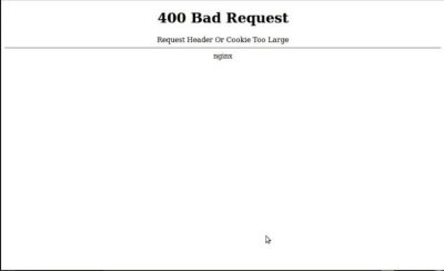 400 client error bad request