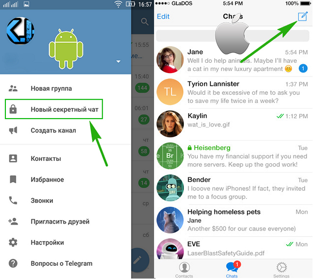 Как создать секретный чат в telegram и что это такое?