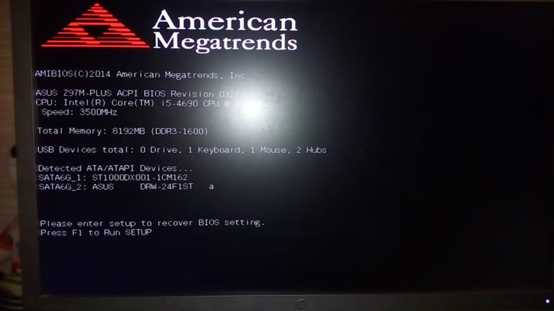 Keyboard interface error press f1 to resume