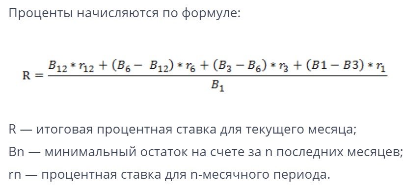 Карта альфа процент на остаток как начисляется