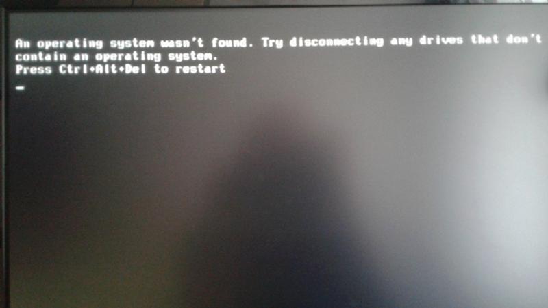 How to fix operating system not found?