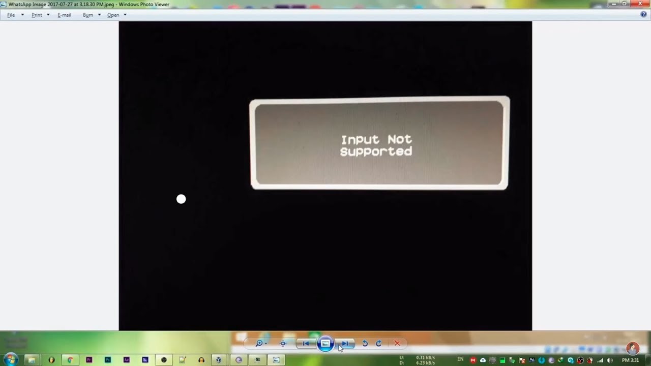 Input not support монитор loc