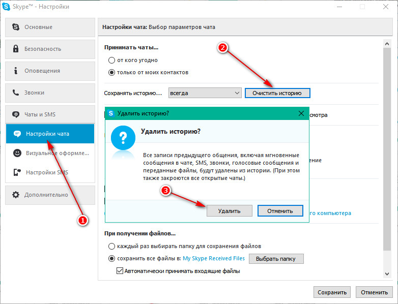 Сохранить историю чата. Как удалить переписку в скайпе. Сообщения в скайпе. Как удалить сообщение в скайпе. Очистить переписку в скайпе.