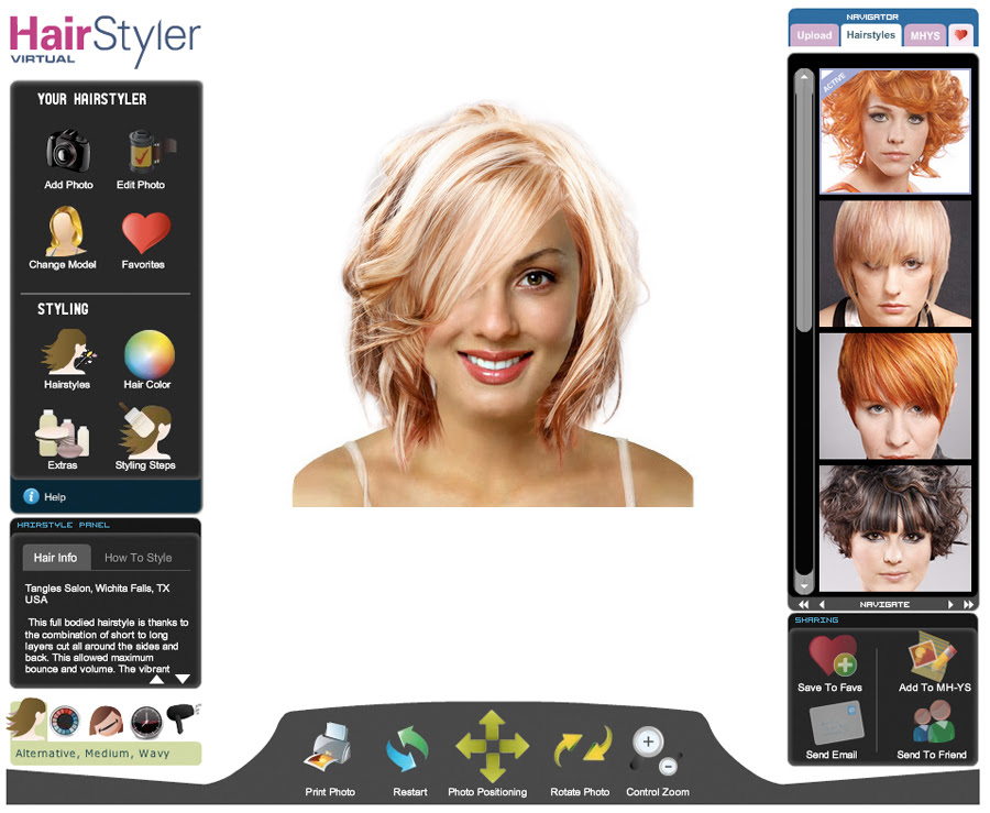 Выбор цвета волос по фото программа онлайн