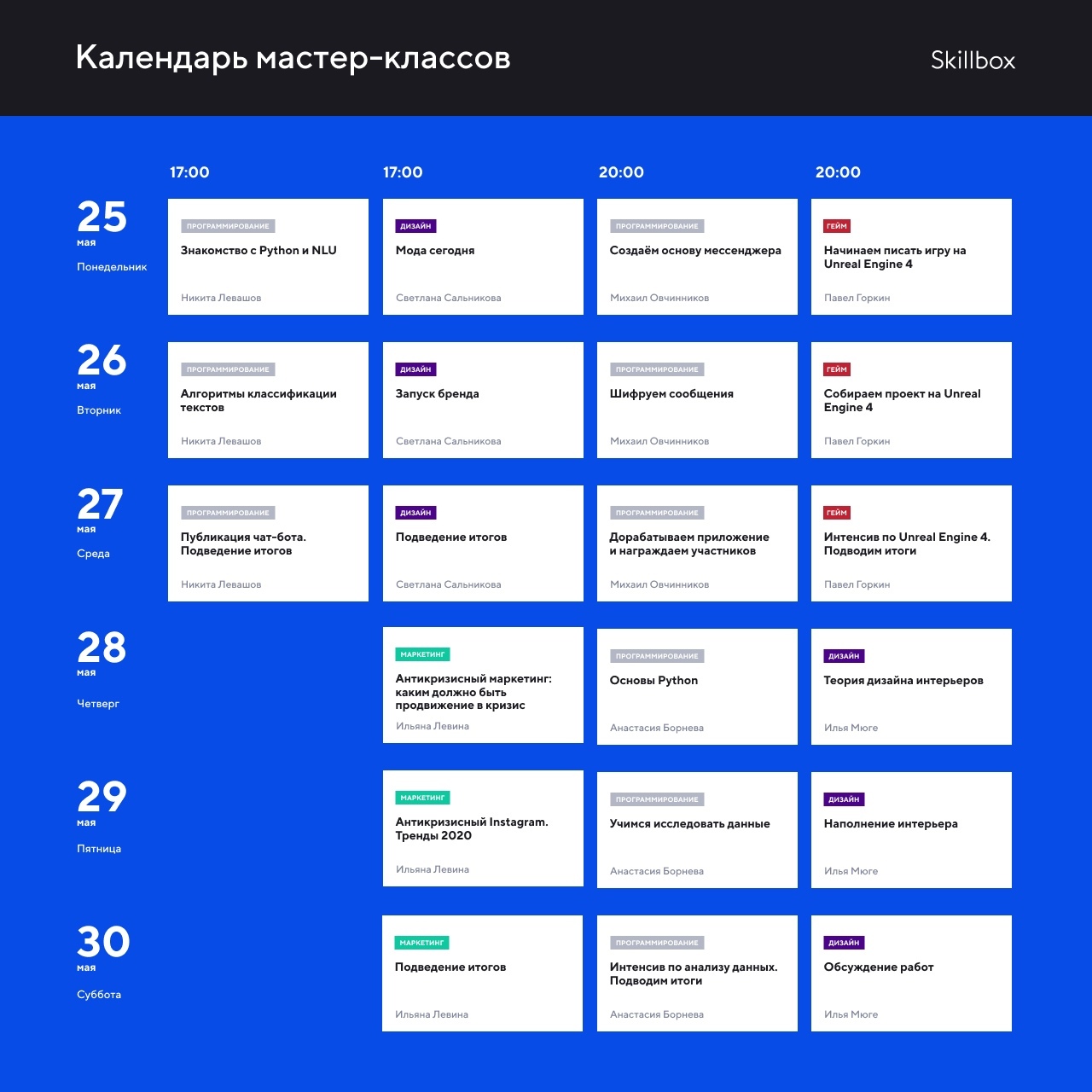 Подробное расписание. Skillbox календарь. Календарь мастер классов Skillbox. Расписание Skillbox. Skillbox Интерфейс.