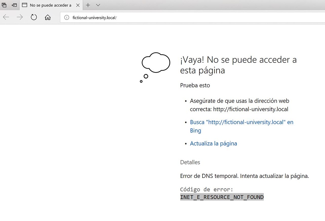 Ошибка inet_e_resource_not_found в microsoft edge windows 10