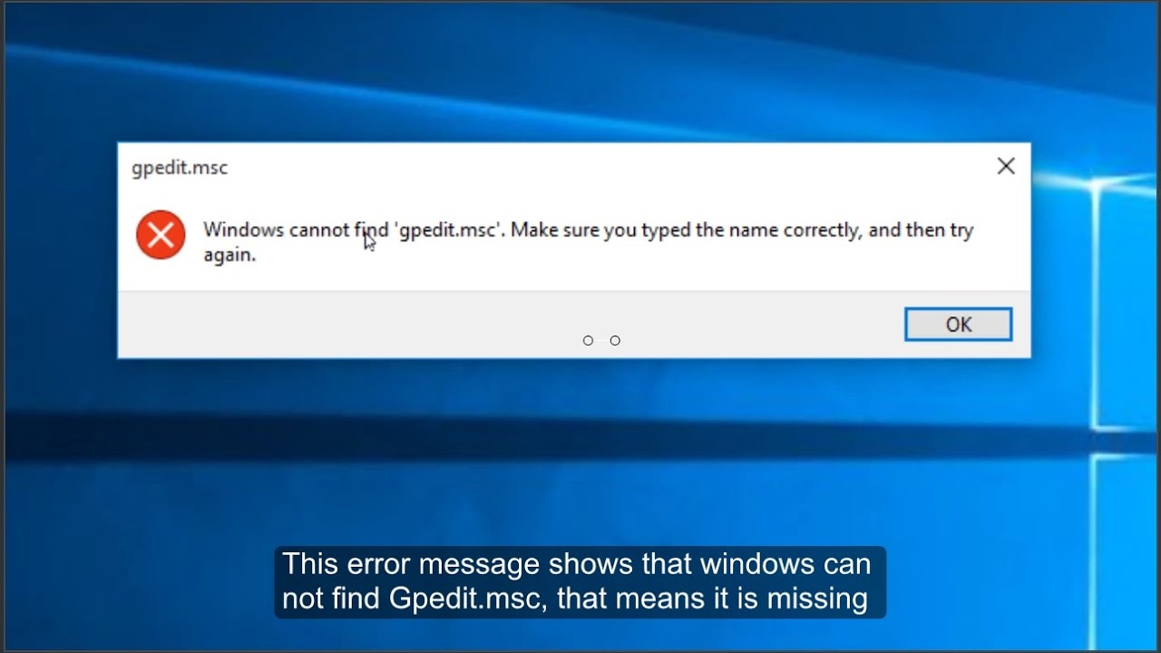 Установка редактора локальной групповой политики в window 10 home