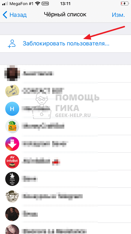 Как заблокировать, разблокировать человека в телеграм
