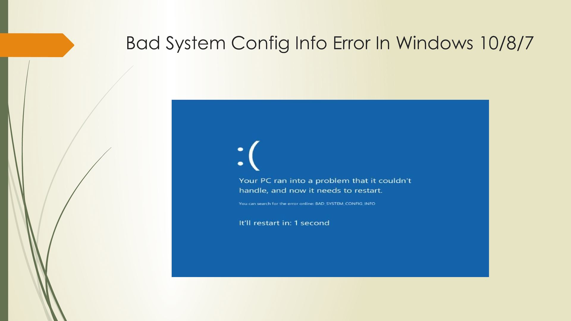 Ошибка bad system config info в windows 10, 8 и 7 – эффективные способы устранения