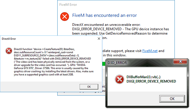 Ошибка dxgi_error_device_removed – как исправить?